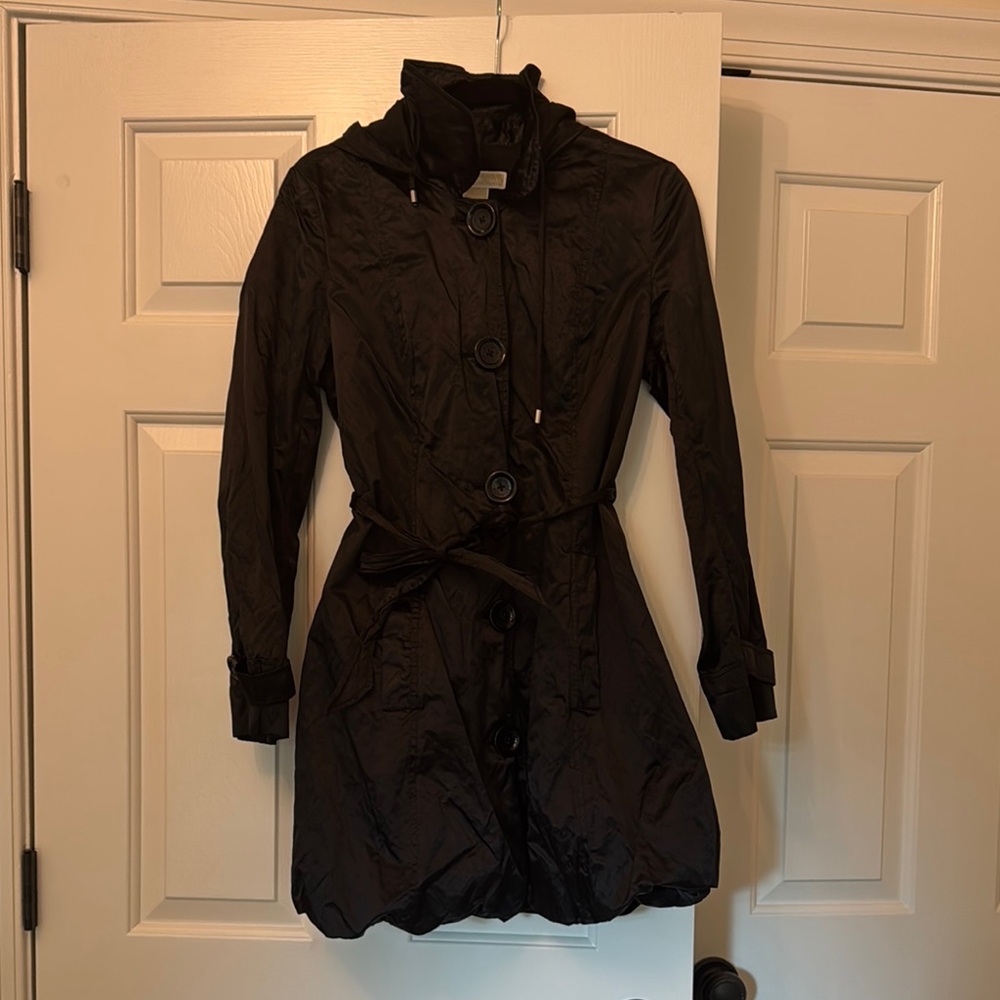 Michael Kors Black Buttoned Coat